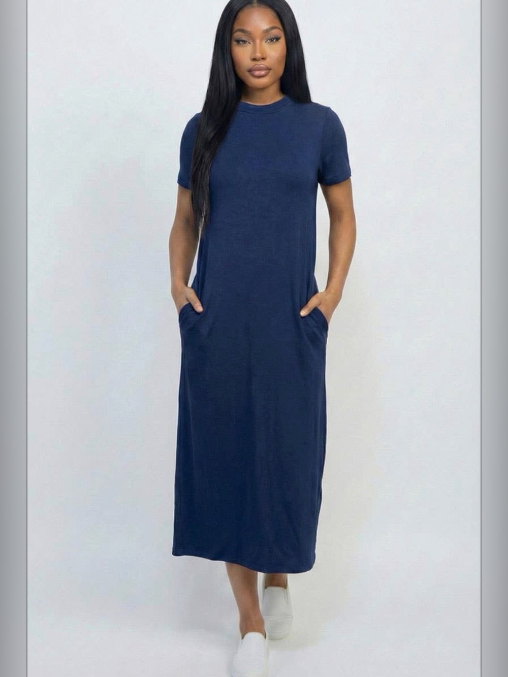 Tee Shirt Dress- Navy
